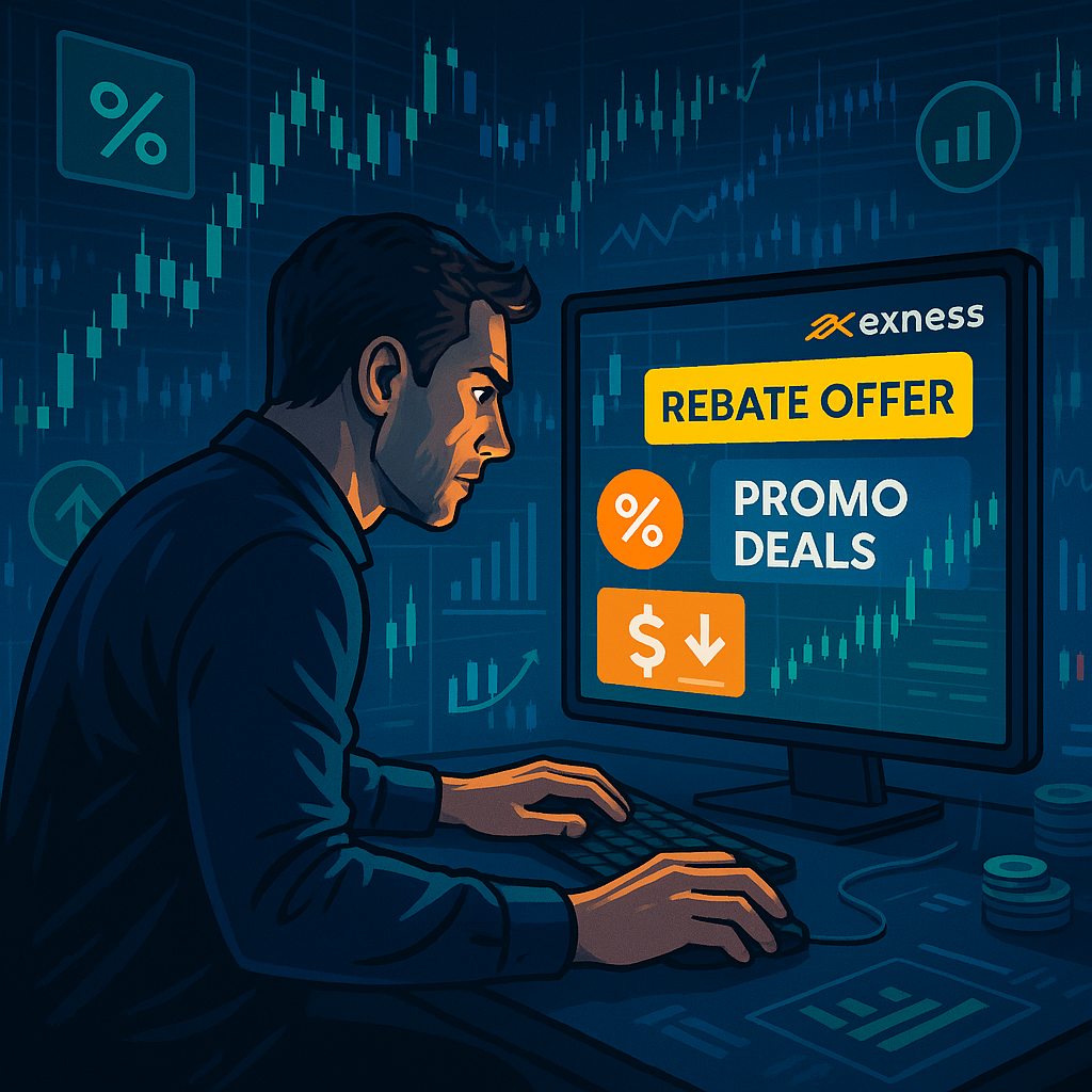 A dynamic visual of a trader at a computer, review